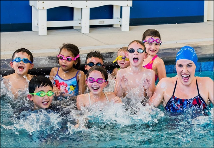 Olympian Missy Franklin teaching swim lessons at SwimLabs Swim School